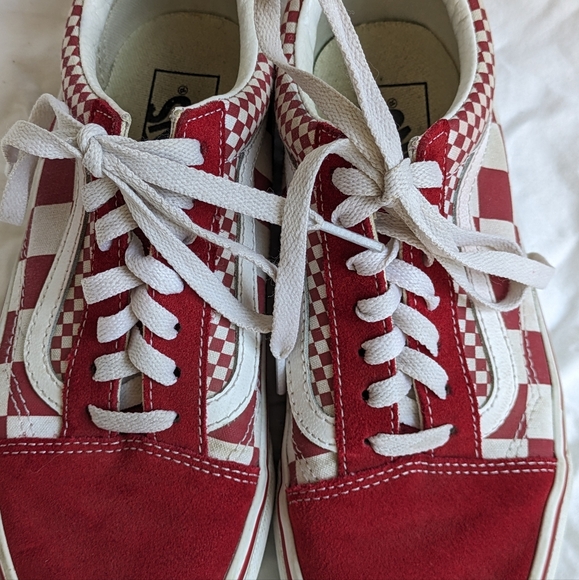 Vans red checker lace-up sneaker M5.5/W7 - Picture 7 of 7